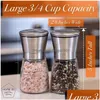 Mills Stainless Steel Salt And Pepper Grinder Adjustable Ceramic Sea Mill Kitchen Tools Fy5613 Drop Delivery Home Garden Dining Bar Dhd0P