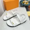 Tasarımcı Sunset Comfort Düz Sandal Yaz Moda Fildişi Beyaz Siyah Açık Mavi Tahıl Kadınlar Örgü Deri Düz Konfor Sandal Konfor Ayakkabıları Çoklu Boyut