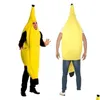 Costume a tema Adt Uni Divertente vestito da banana Luce gialla Halloween Fruit Fancy Party Festival Vestito da ballo 230310 Consegna di goccia Dhs9B