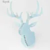 Konst och hantverk 3D Träpussel Trä DIY Djurskulptur Abstrakt Deer Head Staty Hemmur hängande dekoration MDF Crafts Art YQ240119