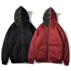 Parkas de plumón para hombre Shark Chaquetas acolchadas de camuflaje para hombre Abrigo de plumón para mujer Parkas con estampado de moda para hombre de Japón Rompevientos Prendas de abrigo Estilo callejero clásico color negro talla ML