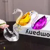 Arts and Crafts 1pc Crystal Little Swan Ornament Living Room Dresser Desktop Decoration Creative Home Decoration Gift Crystal Craft YQ240119