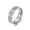 High Quality Titanium Steel Diamond Square Zircon Ring Gold Plated Ladies Rings Jewelry