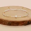 Linkarmbanden YASTYT Heldere Miyuki-kralen Enkele Zoetwaterparel Verstelbaar Touw Tiny Bangle Mode-outfitaccessoire voor vrouwen