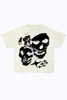 Men's T-Shirts Y2k top High street skeleton face print short sleeve T-shirt 2023 summer new Harajuku fashion street men loose T-shirtephemeralew