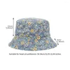 Bérets Femmes Pliable Voyage En Plein Air Portable Seau Chapeau Confortable Universel Respirant Protection Solaire Imprimé Floral Double Face Doux