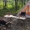 CAMP MURNITS utomhus fällbord ultralätt bärbar aluminiumlegering camping för picknick trä hexagonal rektangel
