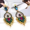 Dangle Earrings Design Colorful Glass Crystal Metal Drop High-Quality Classic Jewelry Accessories For Women Wholesale