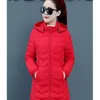 Frauen Trenchcoats Frauen Mit Kapuze Winterjacke 2024 Koreanische Thicke Daunen Baumwolle Kleidung Mittleren Alters Weiblichen Mantel Mutter Warme Lange outwear