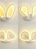 Vägglampor wandlamm guld glaslampa kawaii rum dekor lampan modern deco led kristall sconce belysning