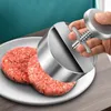 Pressa per carne per hamburger in acciaio inossidabile 304 Stampo per hamburger Patty Maker Torta manuale Manzo Maiale Pressa per riso Stampi per griglia Strumento per carne 240119