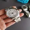 Vintage Watch Perpetual Paul Newman VK63 Movement Quartz Stopwatch Male Clock rostfritt stål Män klockor 37 mm armbandsur R86323V