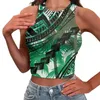 Carri armati da donna Tribale polinesiano Totem hawaiano Tatuaggio Hawaii Stampe Gilet a bretella a forma di O per T-shirt senza maniche stile estivo