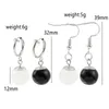 Dangle Earrings Genshin Impact Qiqi Cute Anime Halloween Accessory Props Jewelry Black And White Round Ear Clip Cosplay Accessories
