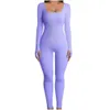 Kobiety Jumpsuits Rompers Kobiety Jumps Jesien and Winter New Product z gwintowanymi kwadratowymi pośladkami podnoszenia Slim Pasptiting Y R Dhdaj