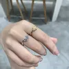 Cluster Rings 2pc/set Luxury Couple Ring Set Sky Blue Sparkling Moon And Sun 2024 Women's Stackable Finger Engagement Jewelry