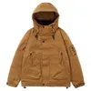 American Style Work Down Jacket For Men's Winter New Thighted Outdoor Hooded Assault Jacket
