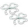 Dekorativa blommor 2st Diy Iron Wreath Frame Metal St Patrick's Shamrock Wire