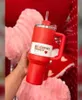 US Red Target Mugs Cups Cosmo Pink Parada 40oz Stainsit Steel Co ذات العلامة التجارية FlowState Tumbler Flamingo 40 Oz Quencher H2.0 عيد الحب القدح I0106