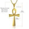 Egyptische Ankh Kruis Hanger Ketting 19 "22" 24 "14k Geel Gouden Ketting voor Vrouwen Egypte sieraden