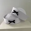 Berretti Cappello da yacht per adulti unisex con fiocco nero Costume da Capitano Stile Navy Halloween Cosplay Adolescente
