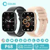 Relógios inteligentes COLMI P68 Smartwatch 2.04'' Tela AMOLED 100 modos esportivos 7 dias de suporte de vida útil da bateria sempre em exibição Relógio inteligente masculino femininoL2401