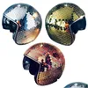 Casques de moto Disco Ball Casque Unique Cool Superbe Drop Livraison Automobiles Motos Accessoires Dh3Hs