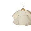 INS Pagliaccetti per feste di compleanno per bambini abiti per bambini stereo fiori applique garza maniche a sbuffo tute ragazze abiti da principessa in pizzo Z6816