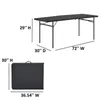 Camp Furniture Mainstays 6 Foot Bi-Fold Plastic Folding Table Black Camping Outdoor