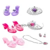 Beauty Fashion Princess Jewelry Decorate Necklace Earrings Shoes Pretend Play Sets Girls Dress Up Birthday Gift Princess Dress Up Play Toyvaiduryb