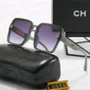 Дизайнерские солнцезащитные очки для женщин, роскошные мужские солнцезащитные очки в овальной металлической оправе, солнцезащитные очки Lunette с леопардовым принтом и золотым покрытием Chanels Chan Chane Channel Chael Chanl Солнцезащитные очки