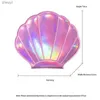 2 st speglar Makeup Accessories Portable Fairy Double Sided Color Girly Heart Skin Care Tools Laser Small Mirror Slim Design 2x Förstoring