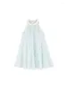 Casual Dresses Women's Dress Sleeveless Green Lace Patchwork RoundNeck Spring And Summer Loose Fashionable Elegant Sweet A- Line Long