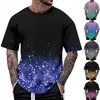 Men's T Shirts 2024 Fashion Short Sleeve Round Neck Shiny Gradient Printed Top Blouse Official Store Jujutsu Kaisen Graphic