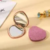 2 PIÈCES Miroirs Miroir de Maquillage Portable Mini Coeur Double Face Pliant Miroir de Vanité Abeille Compact Cosmétique Miroirs à Main Voyage de Poche