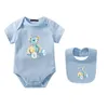 New Born Baby Clothes Bambini Pagliaccetti di lusso Designer Baby 2 pezzi 100% cotone Pagliaccetto Designer Kids Tutine Tute Ragazza Tutina infantile Esskids-6 CXD2401193