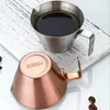 Coffee Pots Small Espresso Measuring Cup 100ml 304 Stainless Steel Pouring With Handle V-Shaped Mouth S Steak Sauce