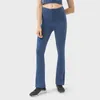 ll women Nouveau pantalon printemps/été fermeture éclair sur le devant taille haute et levage des hanches pantalon à micro rabat avec haute élasticité pantalon de yoga à la mode