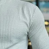 Men's T Shirts Mens Sports Fitness Workout Long-sleeved Tops 2024 Genderless Fashion Tight-fitting Simple Solid Color Basic Unisex