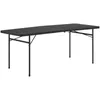 Camp Furniture Mainstays 6 Foot Bi-Fold Plastic Folding Table Black Camping Outdoor