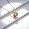 Swarovskis Necklace Designer Luxury Fashion Women Original Quality S925 Silver Double Ring Full Diamond No Fading Fortune Rose Gold Transport Bead With Collar