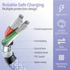 Type C 3ft Snake Braided USB Charger Cable Data Line Metal Plug Charging for Samsung Note 20 S9 Plus 1m2m3m