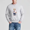 Дизайнерские мужские толстовки-поло, пуловеры, плюшевые толстовки с длинными рукавами и принтом из мультфильма, свободные топы с круглым вырезом и принтом.