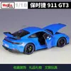 Auto elettrica/RC Maisto 1 18 2022 Porsche 911 Gt3 Auto sportiva Veicoli statici pressofusi Modello da collezione Auto Giocattoli Shark Blu / Nero lucidoL231223