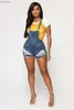 Damesshorts Hot koop zomer denim jumpsuit mode casual gescheurde shorts jeans bandjes jumpsuits voor vrouwen S-2XL drop shippingL240119