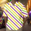 T-shirts pour hommes Hommes Mardi Chemise à manches courtes Numéros de chemise imprimés en 3D Bouton Haut à revers Hauts à la mode Géométrique