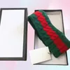 Designer Elastic Wool -hoofdbanden Green groen met rode kleuren haarbanden voor mannen en vrouwen Italië Merken Winter Warm Hoofdband He4381796