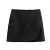 Jupes Marron Noir Mini Jupe Short Taille Haute Wrap Court Femmes Printemps Casual Pantalon Rose Streetwear Asymétrique Skort