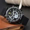 Ferrar WIST STARTES DO MEN MENS Watches Sześć igieł Wszystkie tarcze Work Kwarc Watch Wysokiej jakości najlepsza luksusowa marka chronograph Guma Guma