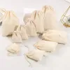 Bolsas de almacenamiento 10 PC Simple Blanco Algodón Embalaje Bolsa de tela Bolsa Ropa Calcetines / Ropa interior Zapatos Hogar Varios Niños Juguete